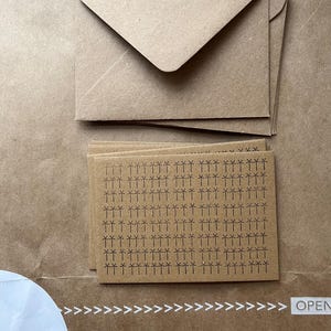 Cartes de correspondance de moulins à vent - dix notes imprimées à la main en typographie avec enveloppes - fabriquées en Angleterre