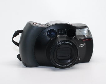 Samsung ECX 1 Panorama 35mm Film Zoom Camera with manual and carry case – Designed by Porsche c. 1994 – Tested and working