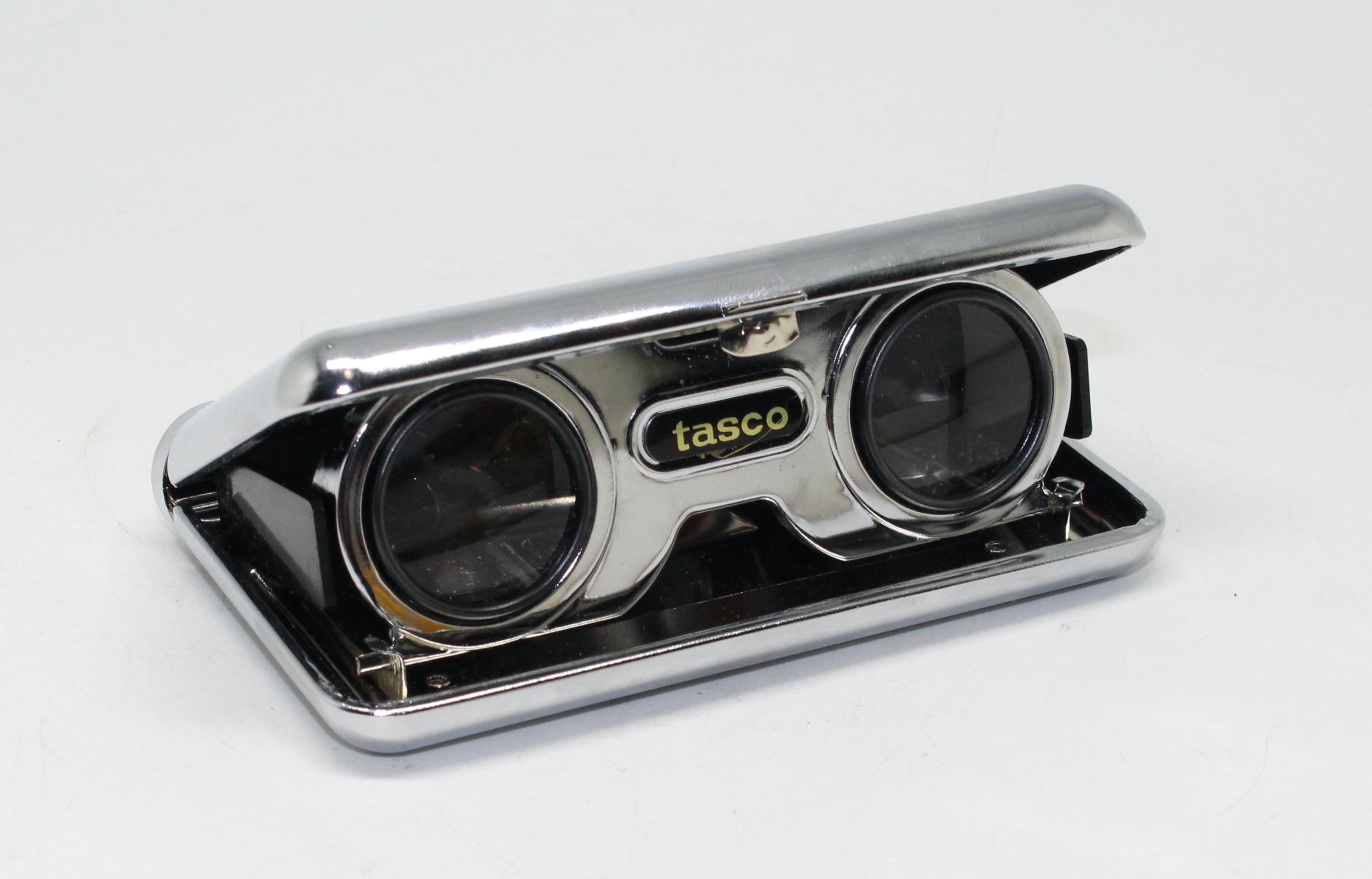 Vintage Tasco Pocket Japanese 2.5x Opera Binoculars with case – Very good condition - Perfect for a theatre