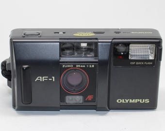1986 Olympus AF-1 35mm Film Camera with original case: Weatherproof Compact