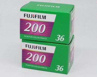 A pack of two Fujifilm 200 35mm Colour Film Rolls with 36 photos on each roll (72 pictures in total) - Latest stock