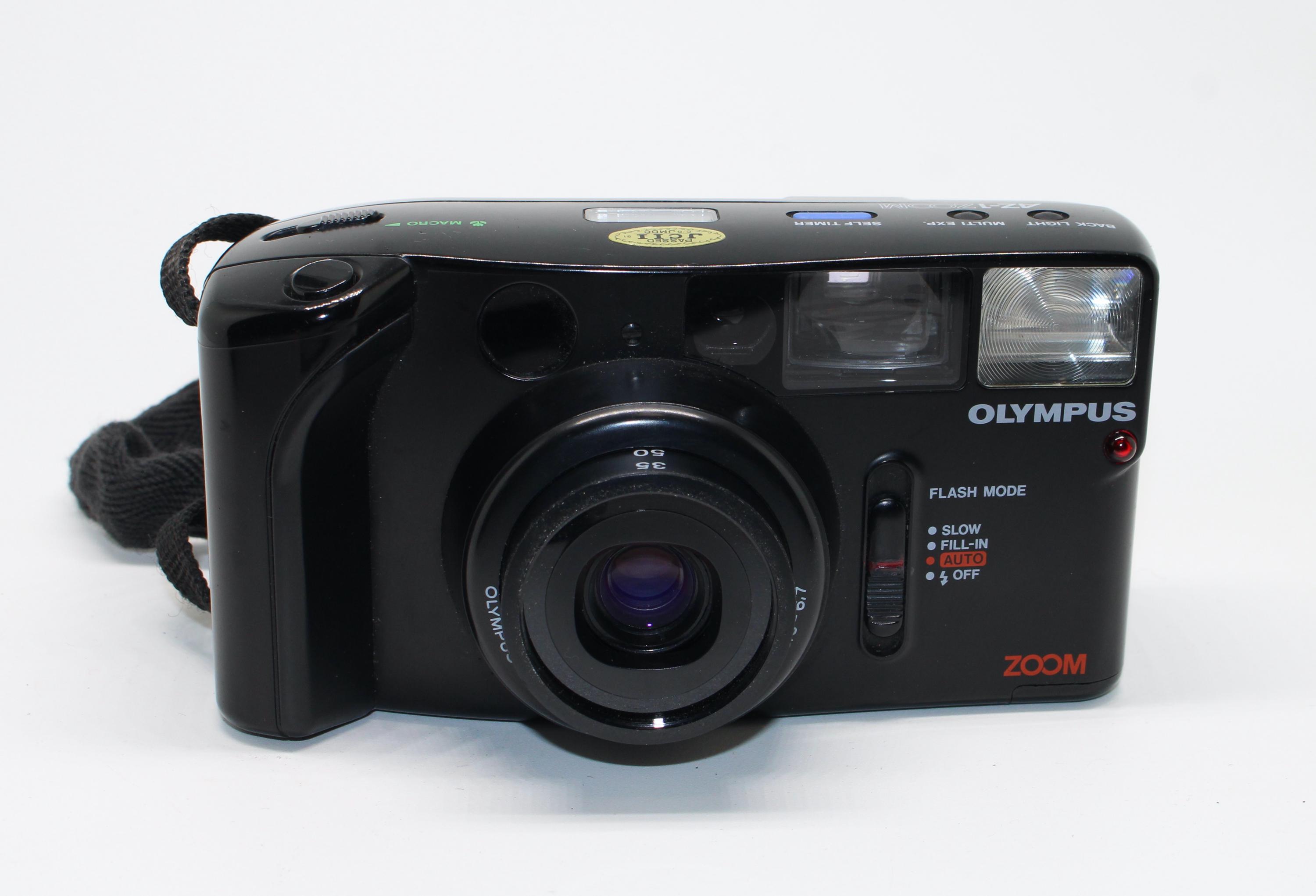 Olympus AZ-1 Zoom 35mm Film Camera With Case Filter Tested