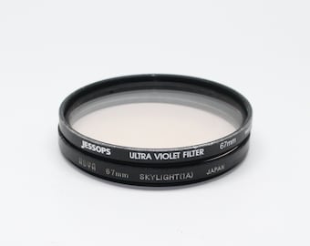 Filtros de lente vintage Hoya & Jessops de 67 mm: Skylight 1A, UV - Fabricados en Japón