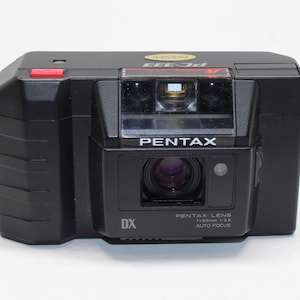 1986 Pentax PC-333 35 mm film autofokus kompaktkamera med låda och manual – Testad