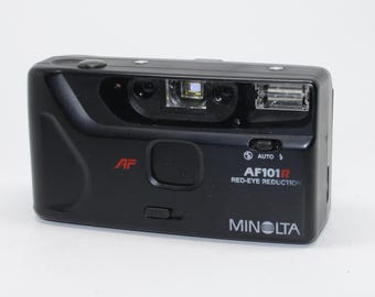 1994 Minolta AF 101R 35mm Film Auto-focus Compact Camera with retail box – Tested