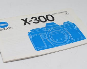 Minolta X-300 SLR Camera Manual - 35mm Film (c. 1984) - Vintage Instructions