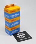 Three rolls of Kodak Ultramax 400 35mm Colour High-Speed Film with 36 photos per roll (108 pictures in total)  Brand-new stock