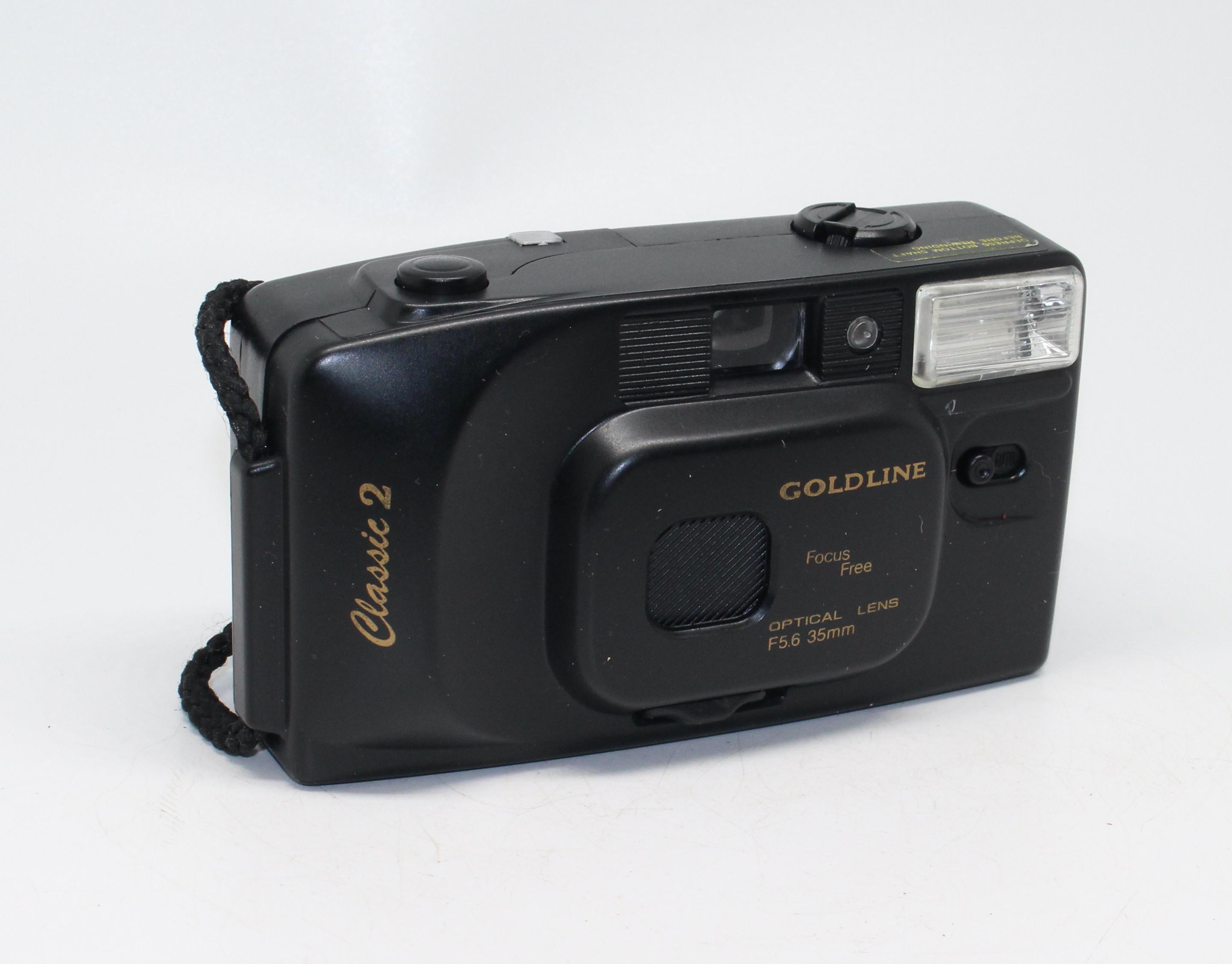 Goldline Classic Film Camera: 35mm Point and Shoot, Working Flash Case