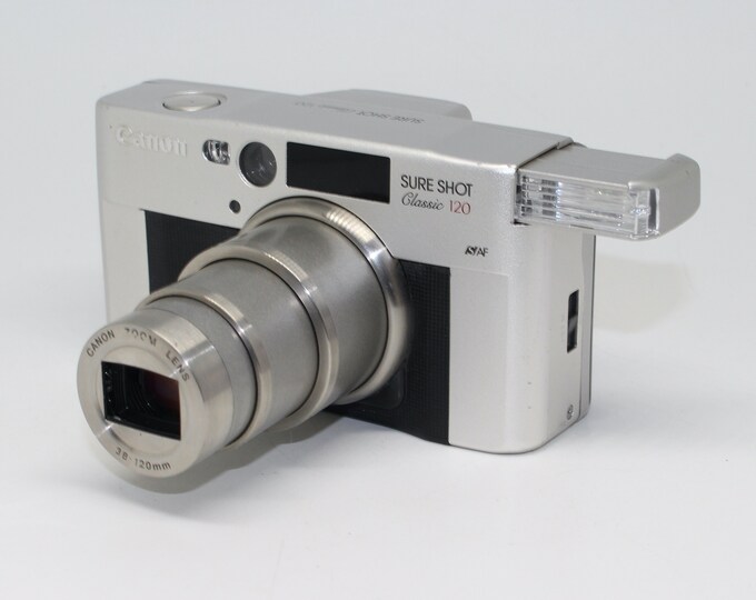 Canon Sure Shot Classic 120 35mm Film Compact Camera With Case Very