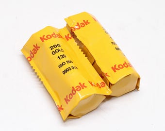 Two rolls of Kodak Gold 200 Medium Format 120 Colour film - Brand new stock