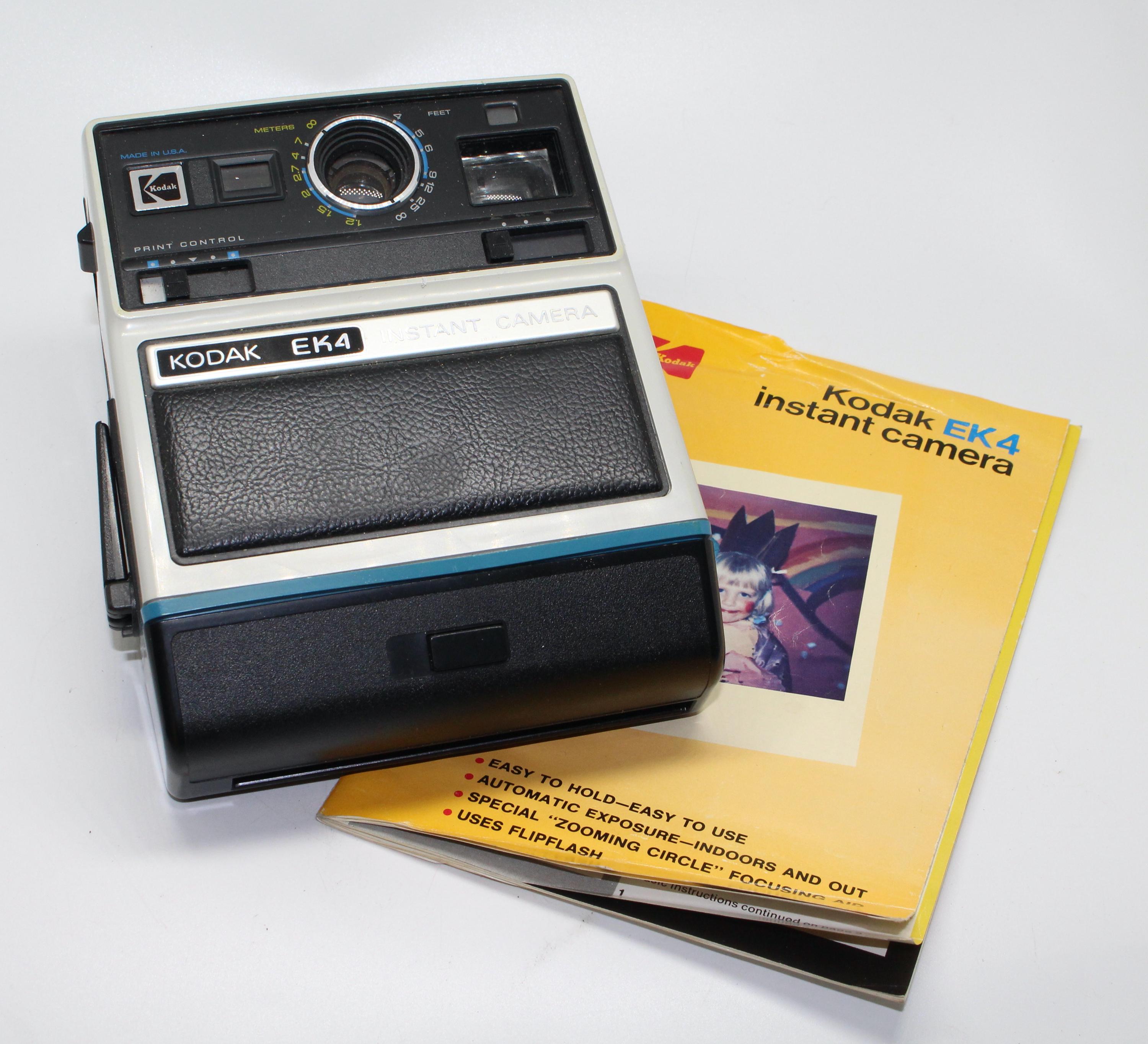 Kodak EK4 Vintage Instant Camera With Manual and Retail Box