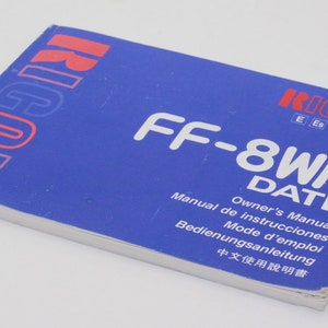 Ricoh FF-8WR Date Camera Manual - 35mm Film Camera Instructions