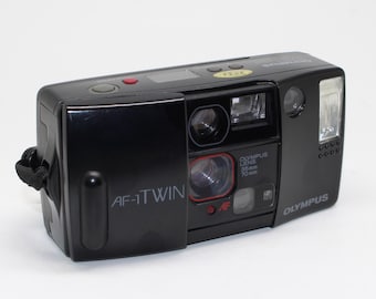 Olympus AF-1 (Infinity) Twin 35mm Film Auto Focus Compact Camera with case – Tested and Very Good Condition - c.1988