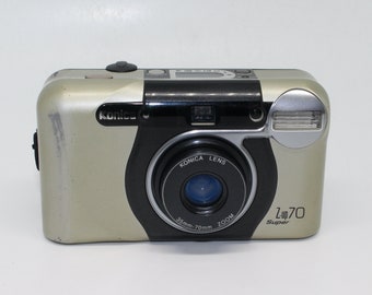 完動品◆極美品【昭和レトロ◆優しく懐かしい写り】人気の黒◆Konica EFP3 完動品◇極美品】懐かしいエモい写り◇超希少カラー Konica C35