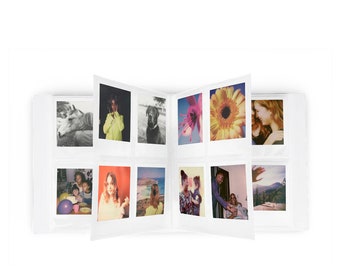 Duży biały album na zdjęcia Polaroid - idealny sposób na przechowywanie klasycznych zdjęć natychmiastowych - w sumie 160 miejsc - fantastyczny prezent retro