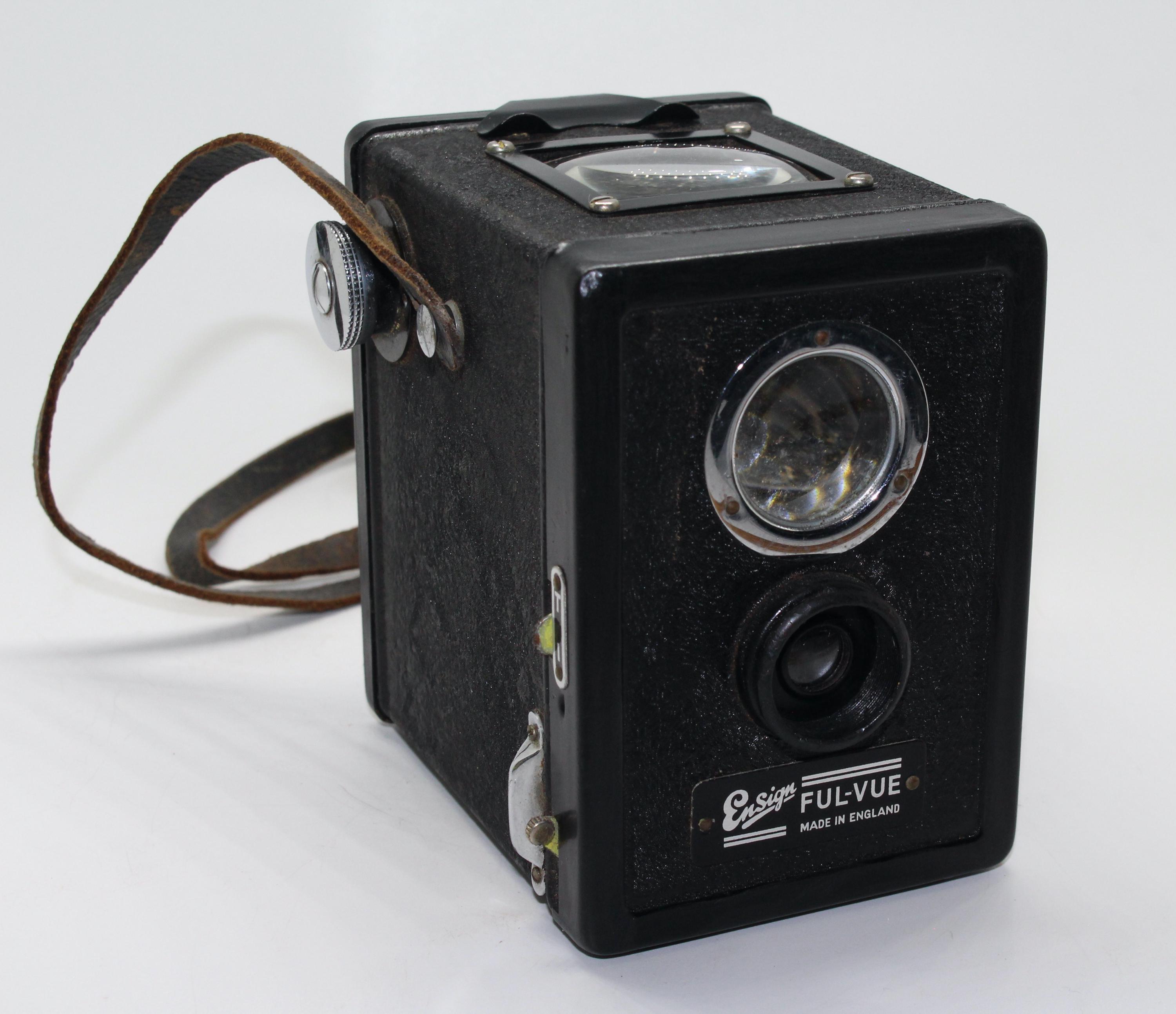 Vintage Ensign Ful-vue Box Camera: 120 Film, Working Shutter, C