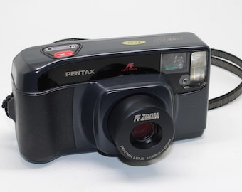 Vintage Pentax Zoom 60: 1988 Point & Shoot 35mm Film Camera with Case