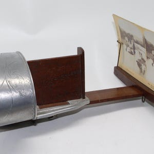 Antique Underwood & Underwood Stereoscope Viewer: Sun Sculpture w/ Story Cards