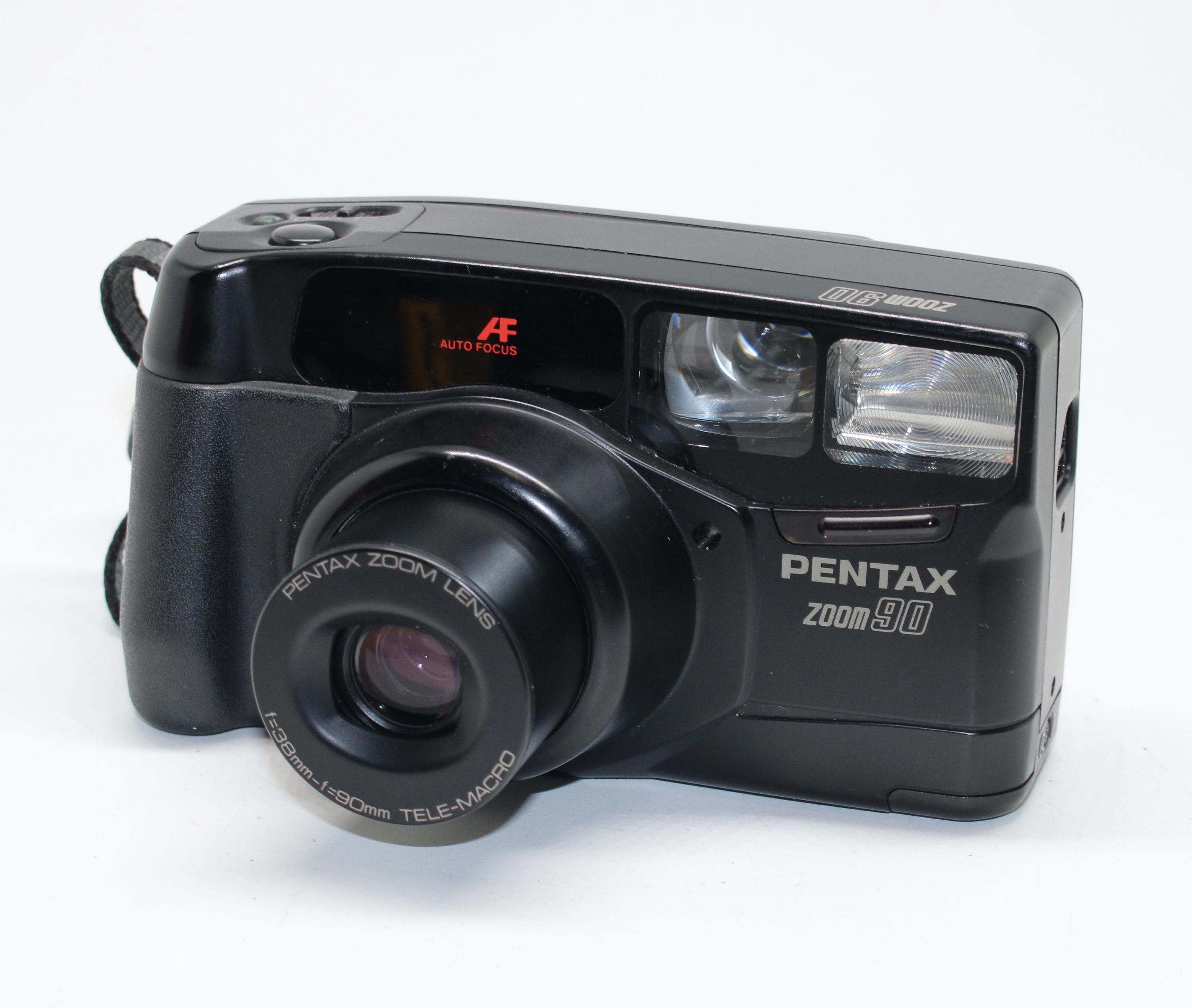1991 Pentax Zoom 90 Film Camera: 38-90mm Auto Focus, Tested, With