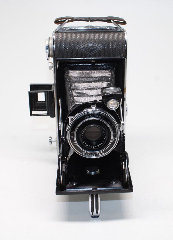 1933 Agfa Billy Record 7.7 6x9 120 Film Folding Art Deco Camera