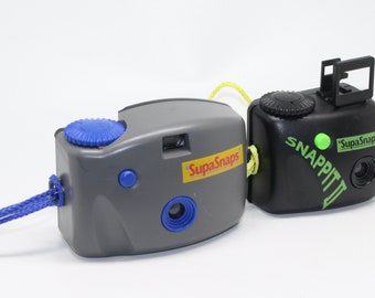 SupaSnaps Snappit II Black and Big Grey - Classic 126 Film Cameras – Very good condition and tested
