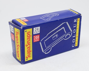 Cartucho de película SupaSnaps Colour 126 vintage sellado - Caducado en mayo de 1996 - Raro