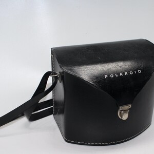 Custodia a tracolla vintage Polaroid in vinile nero (codice n. 336) con tracolla - Borsa/tracolla retrò perfetta - Ottime condizioni - 1967