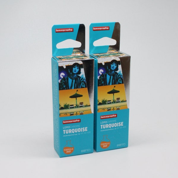 Two Lomochrome Turquoise 110 Films XR ISO 100-400 - Hard to find creative film - Perfect for vintage 110 film cameras