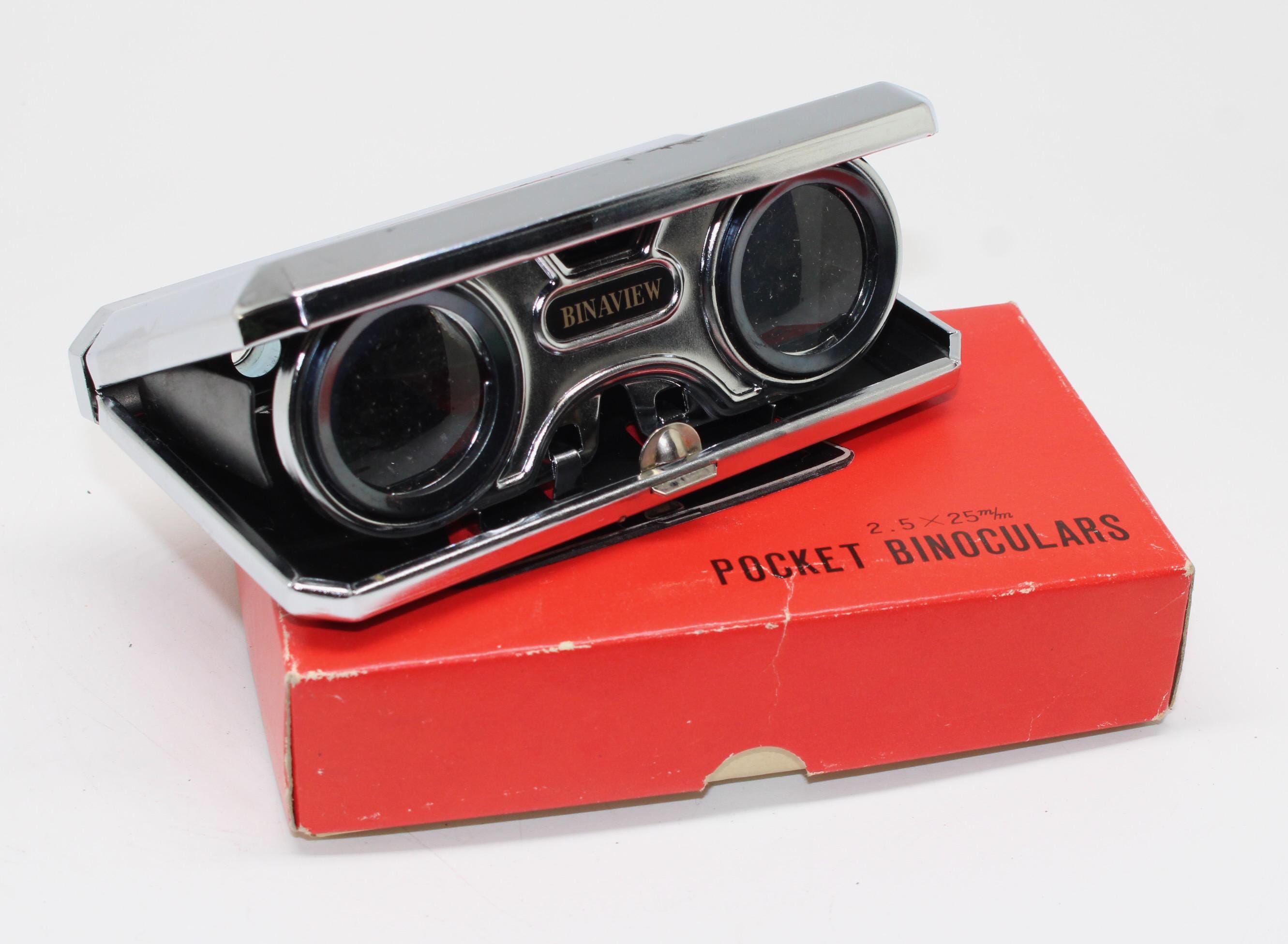 Vintage Binaview Opera Binoculars: Japanese Red Pocket Binoculars
