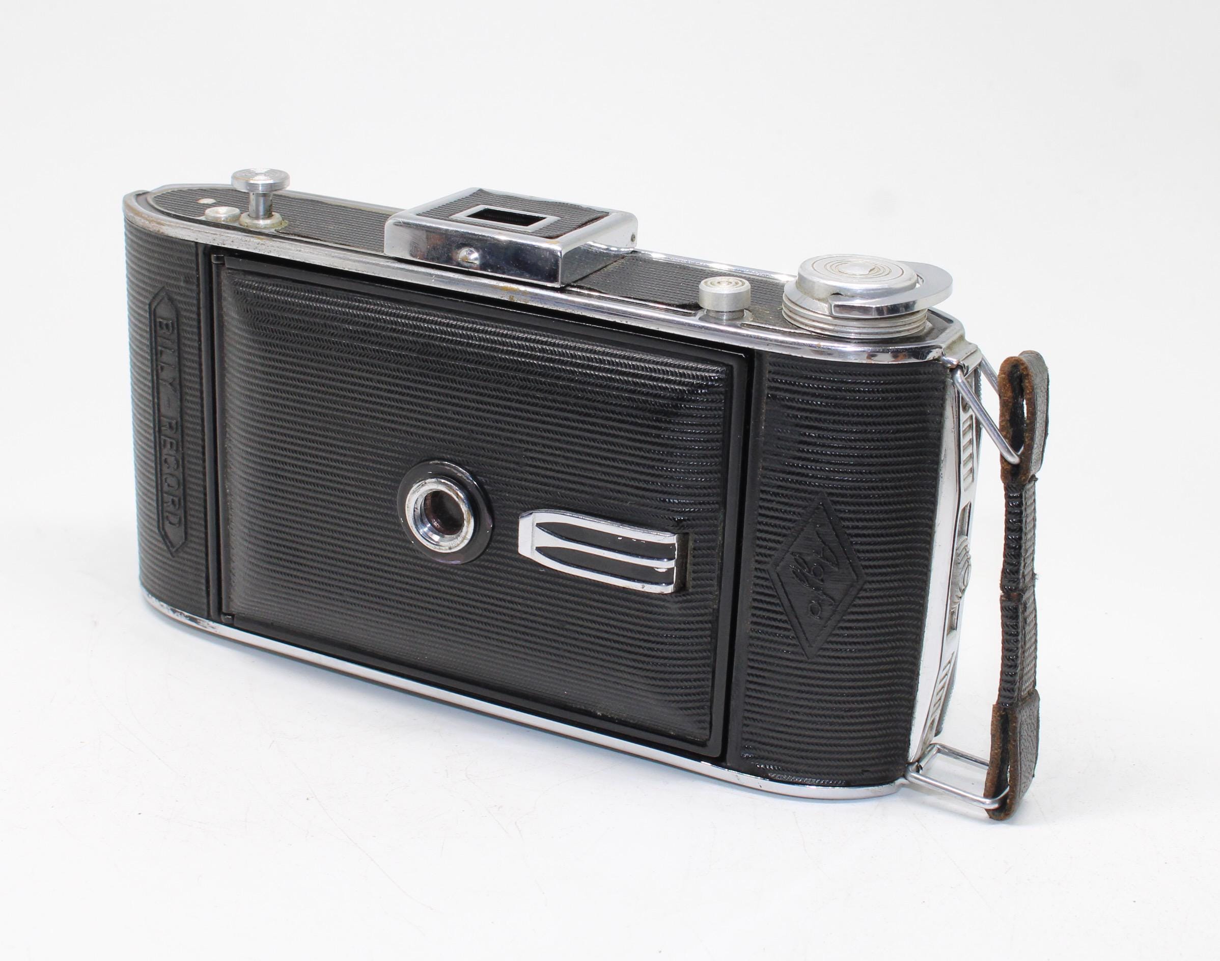 1933 Agfa Billy Record 7.7 6x9 120 Film Folding Art Deco Camera