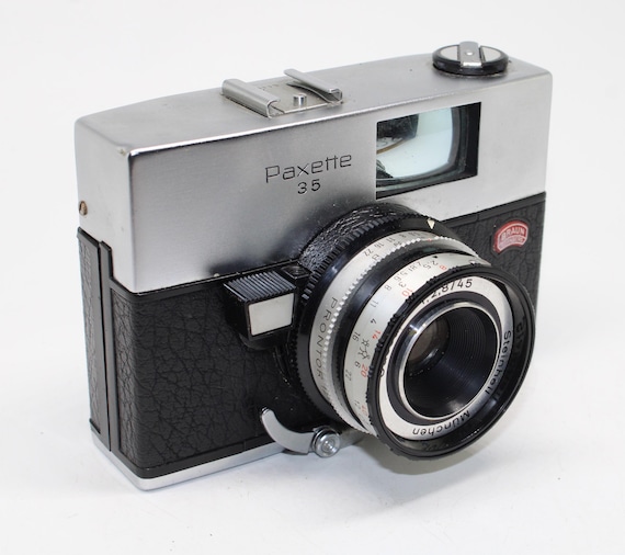 Classic 1964 Braun Paxette 35 film camera with original case - Tested and working