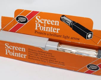 Vintage Boots Arrow Presentation Screen Pointer Torch - Made in Germany - Pre-Laser Technology - c.1960s