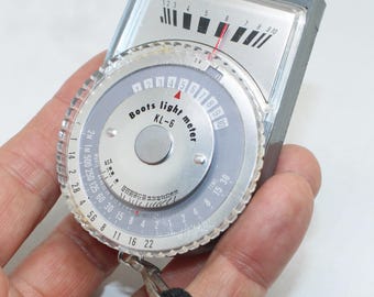 Vintage laarzen KL-6 lichtbelichtingsmeter: werkend c. Jaren 70 met koffer