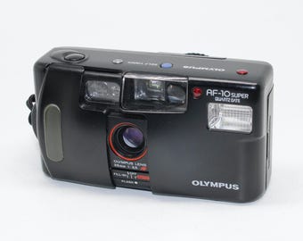 1991 Olympus AF-10 Super Quartz Date 35mm Film Compact Camera with case – Tested