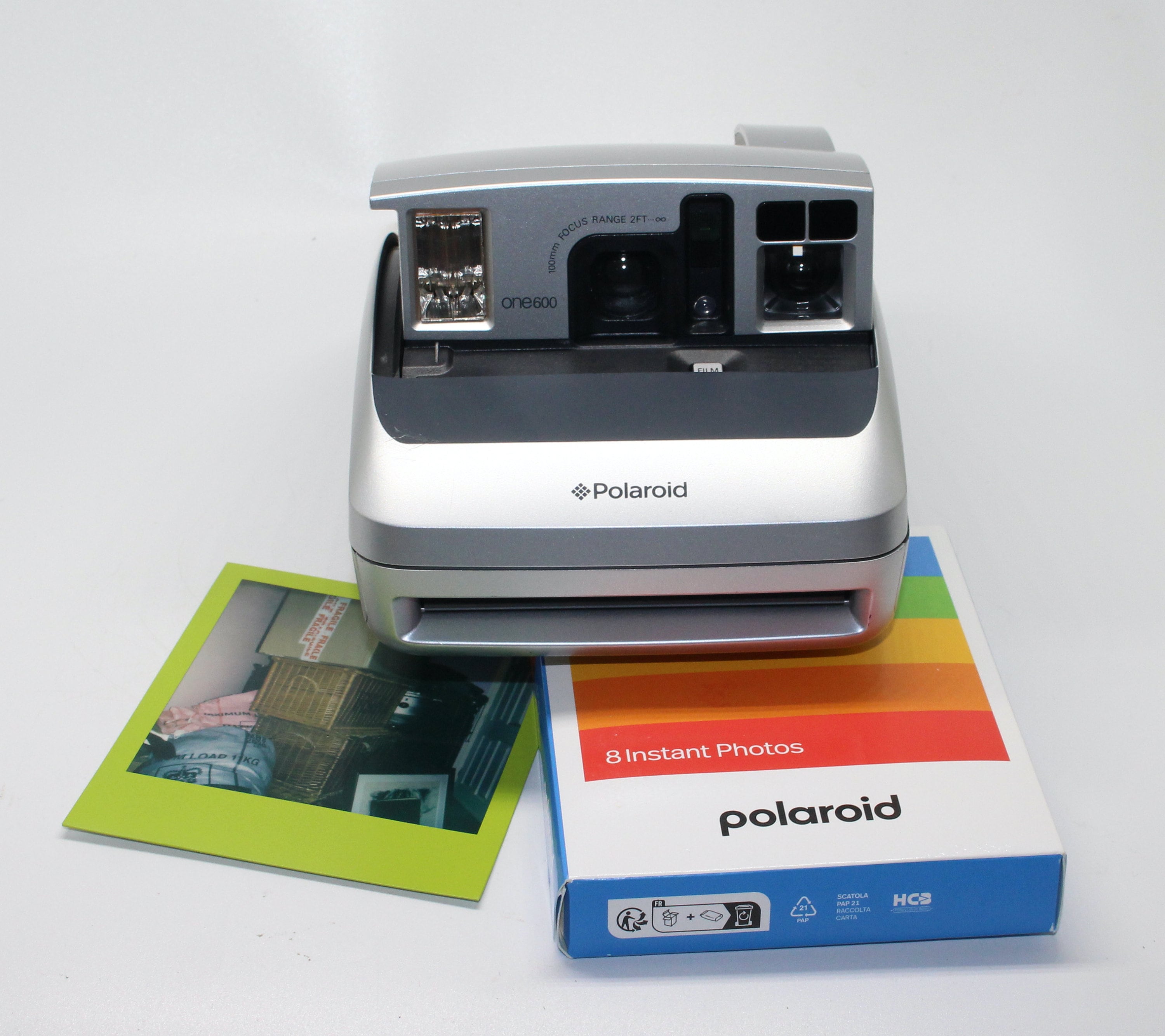 Polaroid One600 Ultra Silver Instant Camera With New 600 Film