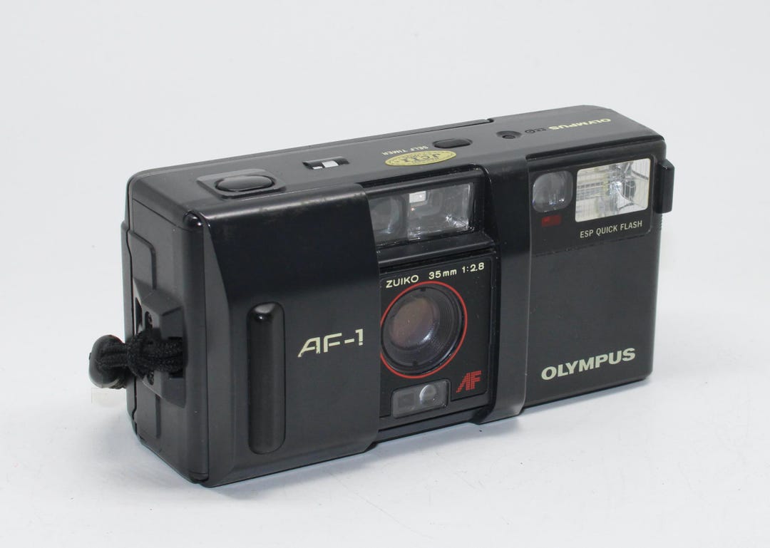 1986 Olympus AF-1 35mm Film Camera With Case: Weatherproof Compact ...