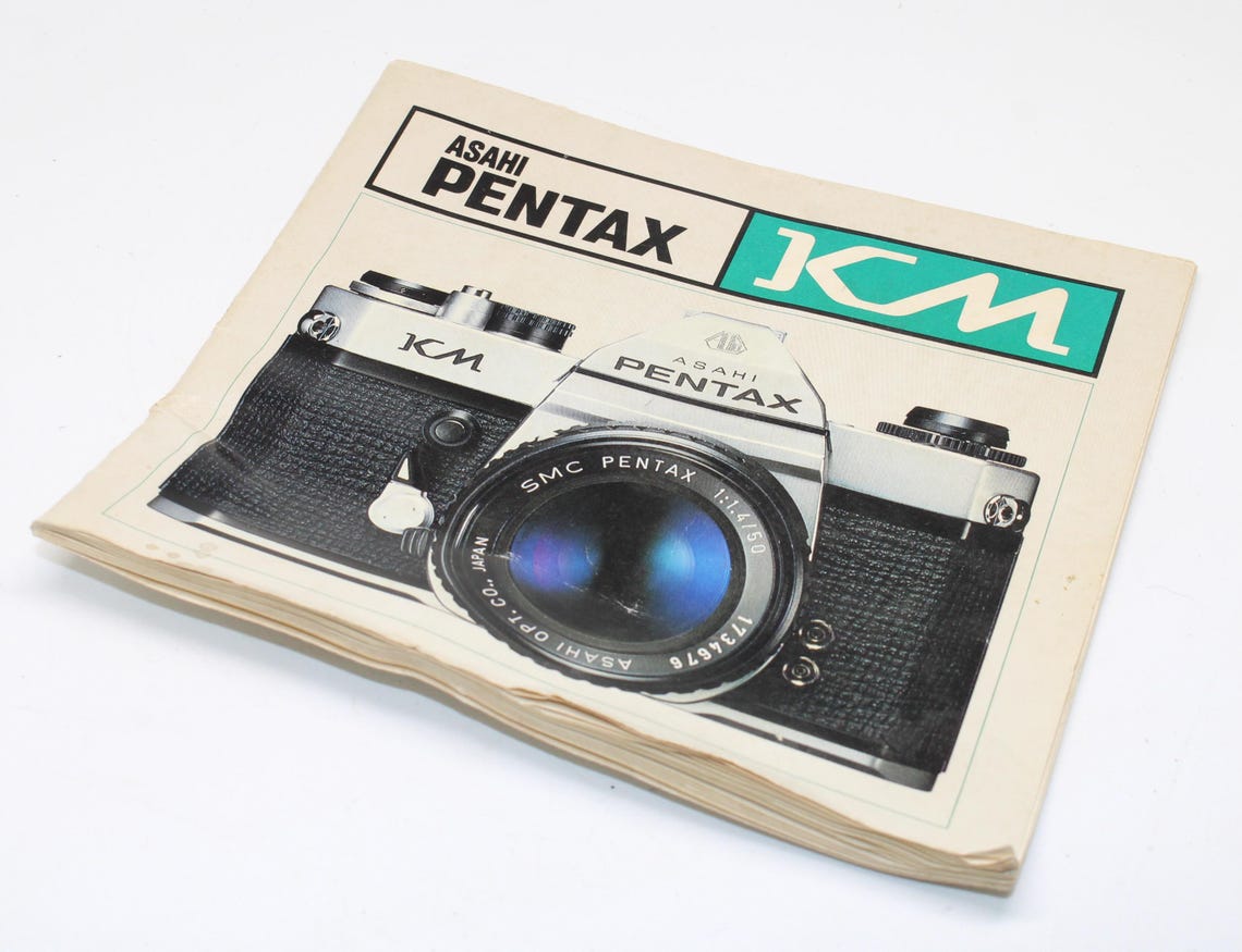 Asahi Pentax KM SLR Original Camera Manual - 35mm Film Camera - c. 1975, foto 1 de 3