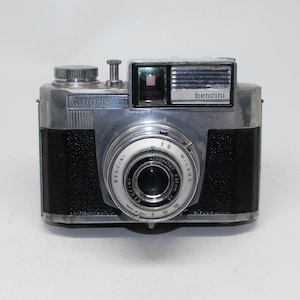 Cámara Bencini Koroll II vintage: película de 120, c. 1961, fabricada en Italia