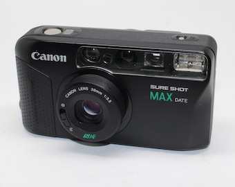 1991 Canon Sure Shot Max Date 35mm Compact Camera with carry case - Tested
