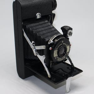 Vintage Kershaw Penguin Camera: Folding 120 Film Camera with Case