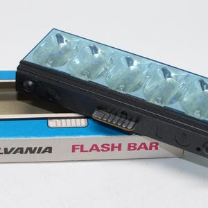 Vintage Sylvania Polaroid Flash Bar: Ten Unused Flashes, SX-70 Camera