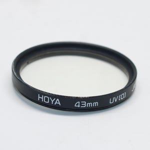 Vintage 43mm Camera Lens Filter: Hoya UV (0) - Made in Japan