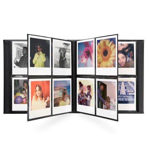 Großes schwarzes Polaroid Fotoalbum - Perfekte Möglichkeit, Ihre klassischen Sofortbilder aufzubewahren - Platz für insgesamt 160 Fotos - Fantastisches Retro Geschenk