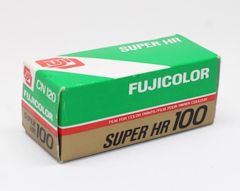 Vintage Fujicolor Super HR 100 120 Film - Expired 1990 - Unused in Box