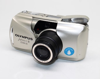 Classic Olympus MJU II Zoom 80 35mm Film Camera – Tested includes case