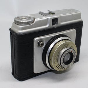 Ilford Sporti 120 Film Viewfinder Camera with ever-ready case – Good condition and tested c.1959