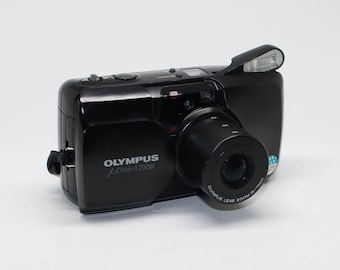 Classic 1993 Olympus MJU Zoom 35mm Film Camera with case - Tested