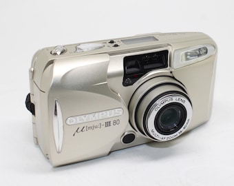 Classic 2004 Olympus MJU-III 80: 35mm Film Camera with Case - Tested & Working