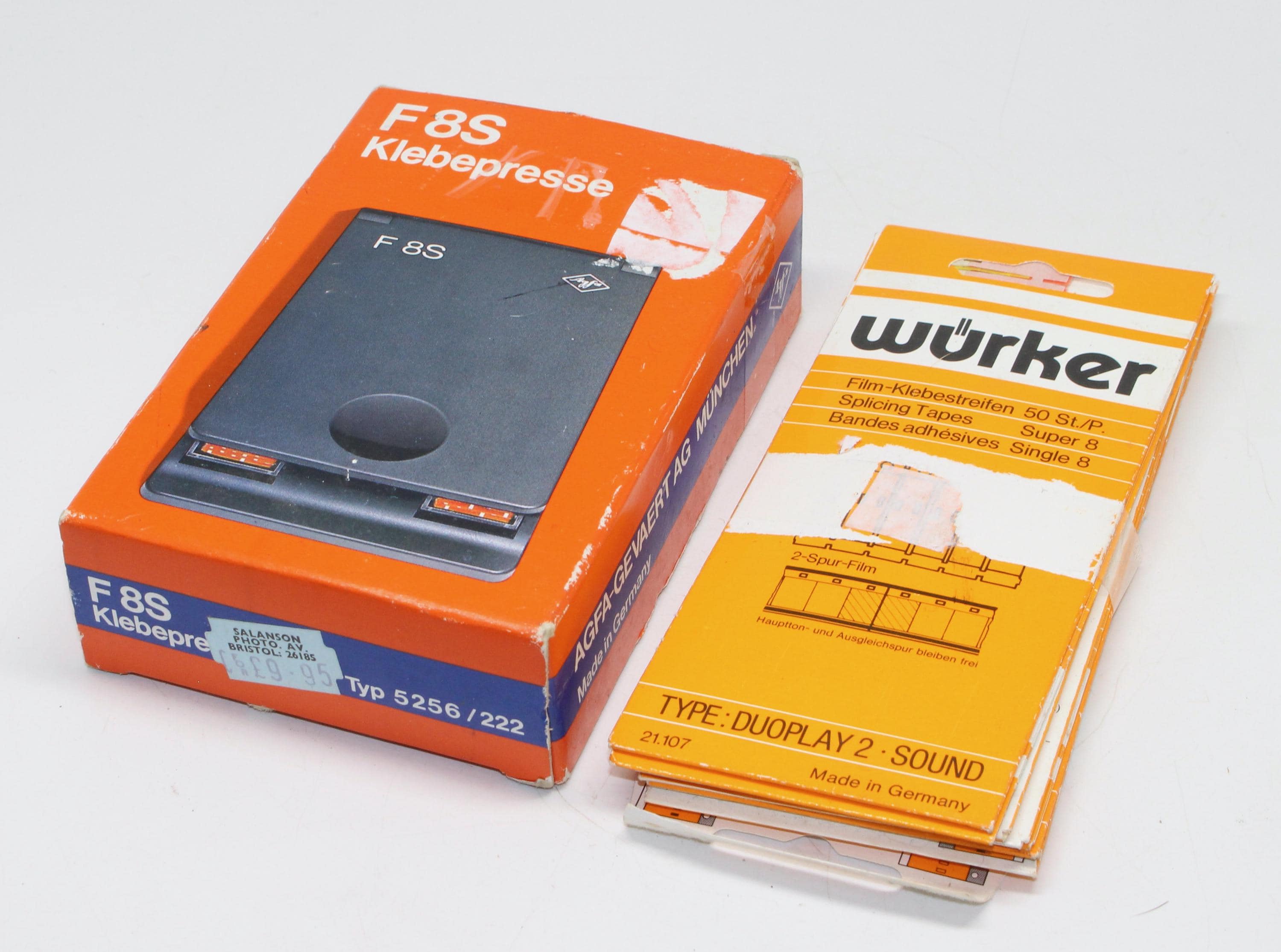 Agfa Klebepresse F 8S Cine Film Splicer with extra tapes - Cine Movie Accessory -  Perfect gift for Cine Movie Making fan! - Never been used