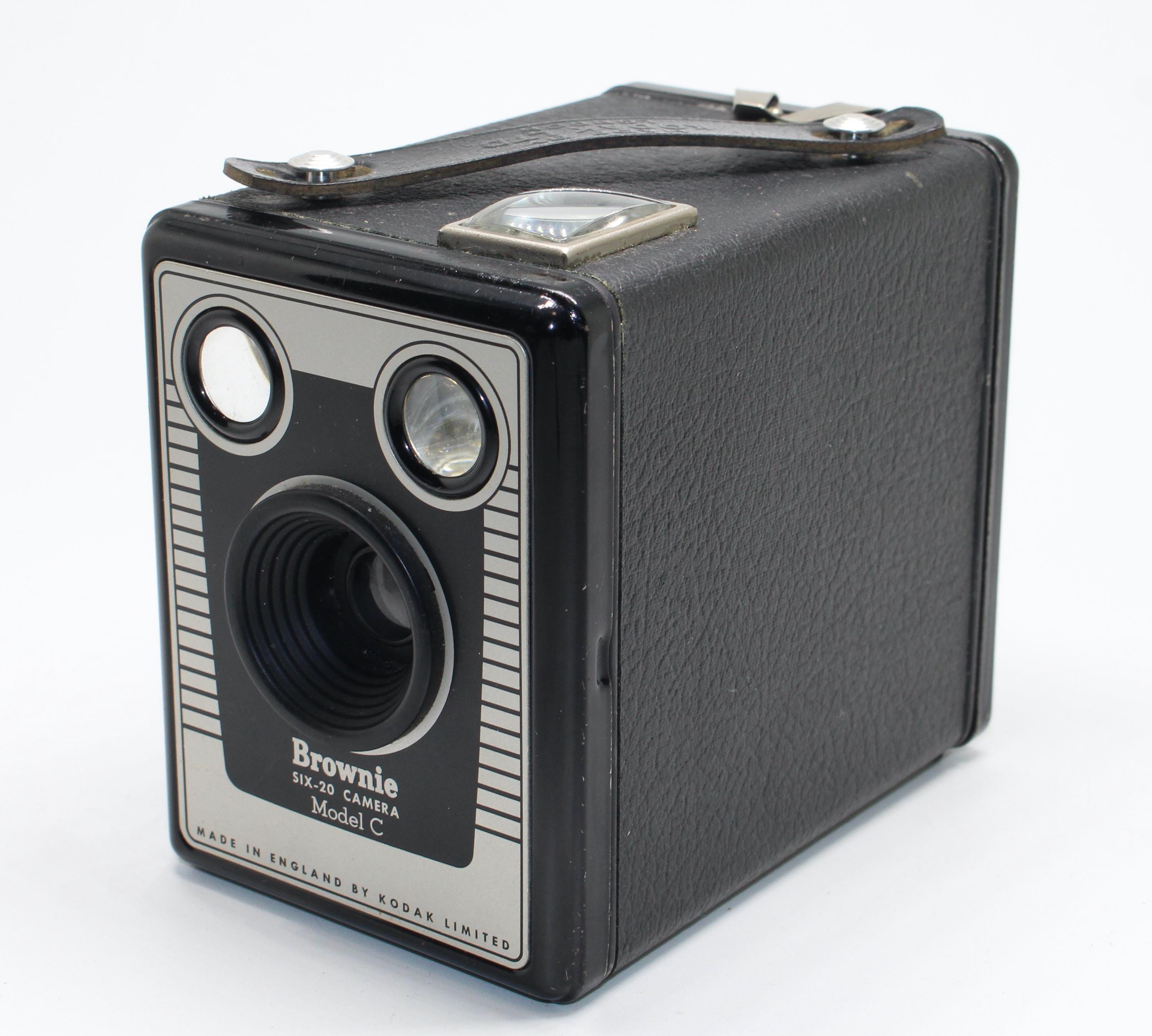 Vintage Kodak Brownie Six-20 Model C Camera With Case - 1950s